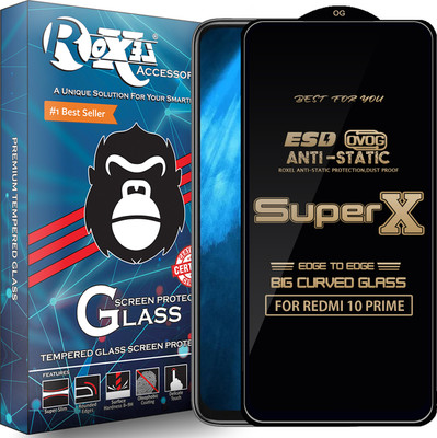 Roxel Edge To Edge Tempered Glass for REDMI 10 PRIME(Pack of 1)