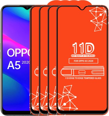 Roxel Edge To Edge Tempered Glass for Oppo A5 2020(Pack of 4)