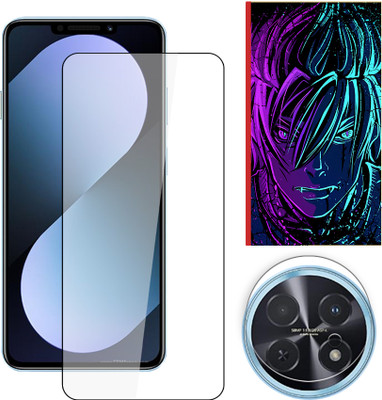 ARBAN Edge To Edge Tempered Glass for Huawei nova 14i 4G Tempered Screen Protector | Anti-Scratch | Edge to Edge Full Coverage | 9H Hardness ( 1 FRONT SCREEN GUARD + 1 CAMERA LENS PROTECTOR + 1 FREE BACK EMBOSSED SKIN002 )(Pack of 1)