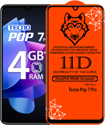 CRodible Edge To Edge Tempered Glass for Tecno Pop 7 pro(Pack of 1)