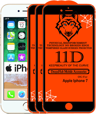 CRodible Edge To Edge Tempered Glass for Apple iPhone 7(Pack of 3)