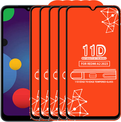Qyist Edge To Edge Tempered Glass for Redmi A2 2023(Pack of 5)