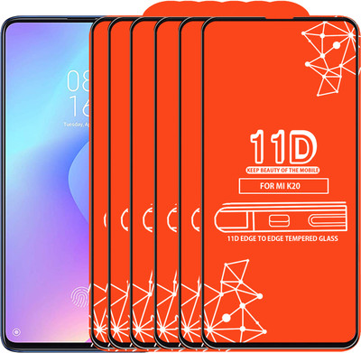 Qyist Edge To Edge Tempered Glass for Mi K20(Pack of 6)