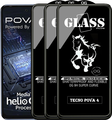PFOAM Edge To Edge Tempered Glass for TECNO POVA 4(Pack of 3)