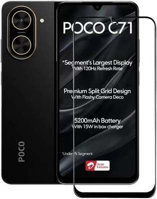 Bodoma Edge To Edge Tempered Glass for Poco C71 5G /Redmi A5 5G(Pack of 1)