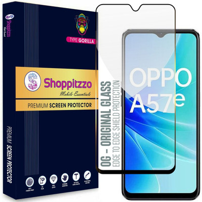 Shoppitzzo Edge To Edge Tempered Glass for oppo A57E (6.56 Inch)**NeoShield**Millitary Grade-Anti Explosion-Tempered Glass/Full Screen Coverage-Edge to Edge/9H Hardness/With Easy Installation Kit(Pack of 1)