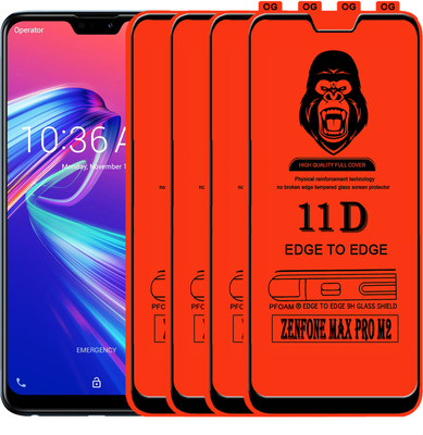 Laxdom Edge To Edge Tempered Glass for Asus Zenfone Max Pro M2(Pack of 4)