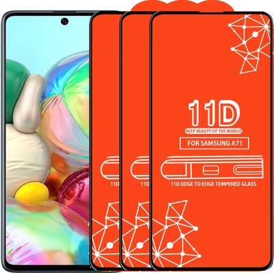 Roxel Edge To Edge Tempered Glass for Samsung Galaxy A71(Pack of 3)