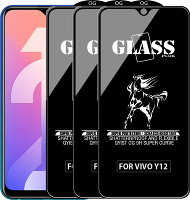 Qyist Edge To Edge Tempered Glass for VIVO Y12(Pack of 3)