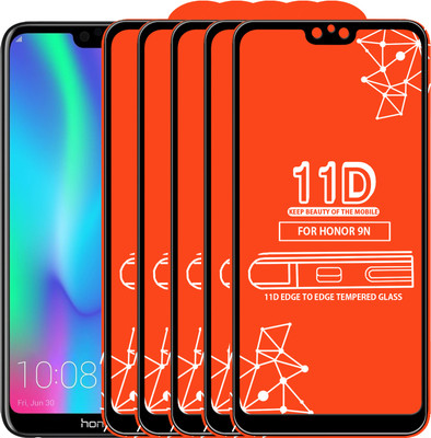 Qyist Edge To Edge Tempered Glass for Honor 9N(Pack of 5)
