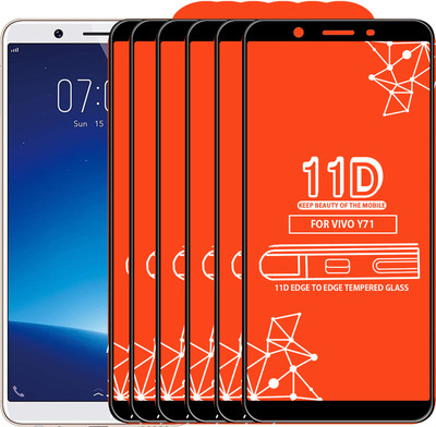 Qyist Edge To Edge Tempered Glass for VIVO Y71(Pack of 6)
