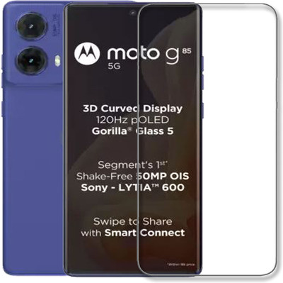 NKCASE Edge To Edge Tempered Glass for Motorola G85 5G, (UV)(Pack of 1)