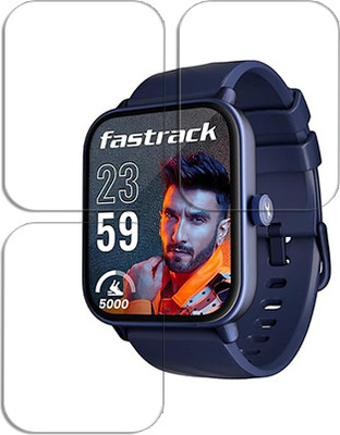 SOMTONE Edge To Edge Tempered Glass for Fastrack Limitless Glide 1.78 inch SMARTWATCH SCREEN GUARD(Pack of 3)
