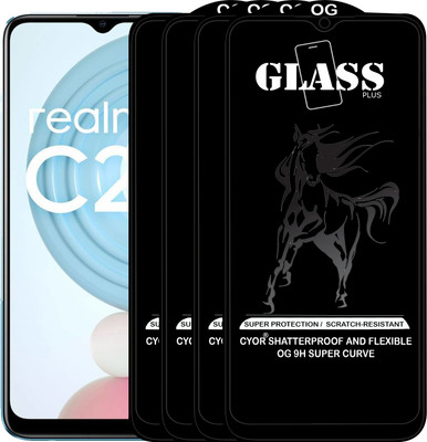 CYOR Edge To Edge Tempered Glass for REALME C21(Pack of 4)
