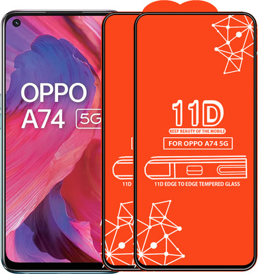 Qyist Edge To Edge Tempered Glass for Oppo A74 5G(Pack of 2)