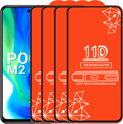 Qyist Edge To Edge Tempered Glass for Mi Poco M2 Pro(Pack of 4)