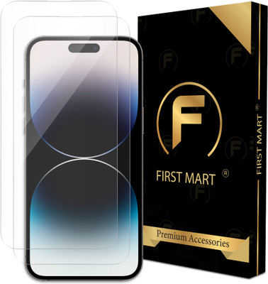 FIRST MART Edge To Edge Tempered Glass for iPhone 14 Pro Max, Apple iPhone 14 Pro Max(Pack of 2)