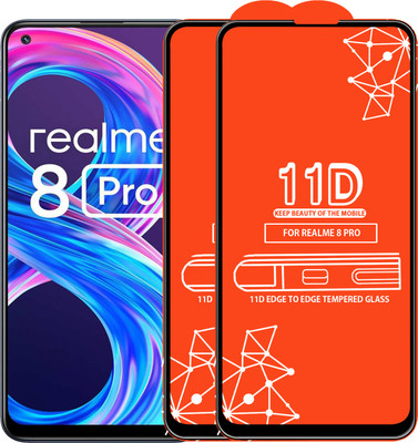 Qyist Edge To Edge Tempered Glass for Realme 8 Pro(Pack of 2)