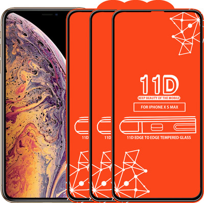 Qyist Edge To Edge Tempered Glass for Apple iPhone XS Max(Pack of 3)