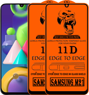CYOR Edge To Edge Tempered Glass for SAMSUNG M21(Pack of 2)