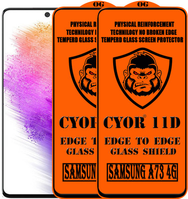 CYOR Edge To Edge Tempered Glass for SAMSUNG A73 5G(Pack of 2)