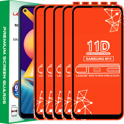 Laxdom Edge To Edge Tempered Glass for SAMSUNG GALAXY M11(Pack of 5)