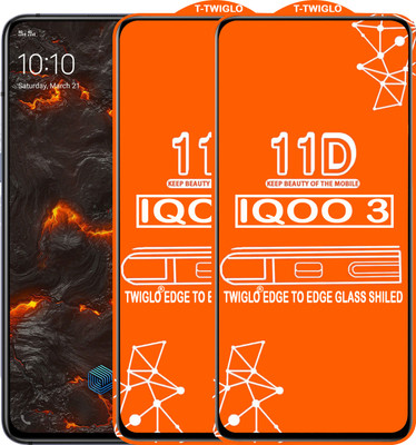 TWIGLO Edge To Edge Tempered Glass for IQOO 3(Pack of 2)