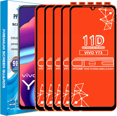 PFOAM Edge To Edge Tempered Glass for VIVO Y73(Pack of 5)