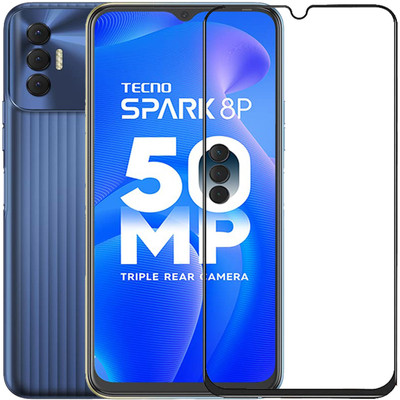 INFINITYWORLD Edge To Edge Tempered Glass for Tecno Spark 8P(Pack of 1)