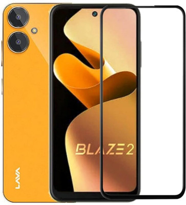 NaturalBuy Edge To Edge Tempered Glass for Lava Blaze 2-Full Screen Coverage, Anti FingerPrint, Case Friendly(Pack of 1)