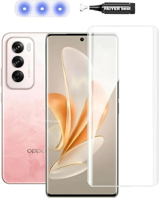 SDH PROTECT Edge To Edge Tempered Glass for Oppo Reno 12, 2.5D Curved Edge Premium Tempered Glass for Ultimate Protection(Pack of 1)