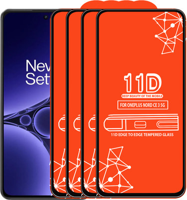 Roxel Edge To Edge Tempered Glass for Oneplus Nord Ce 3 5G(Pack of 4)