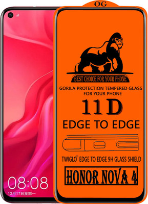 TWIGLO Edge To Edge Tempered Glass for HONOR NOVA 4(Pack of 1)