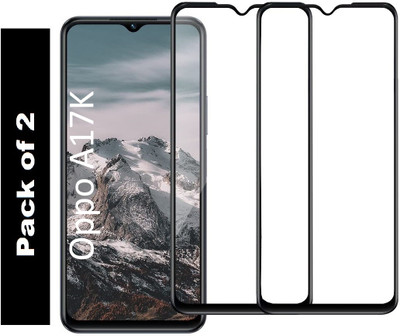 RichCell Edge To Edge Tempered Glass for Oppo A17K(Pack of 2)