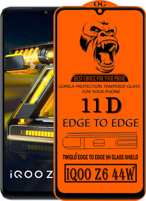 TWIGLO Edge To Edge Tempered Glass for IQOO Z6 44W(Pack of 1)