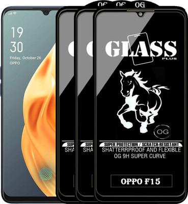 PFOAM Edge To Edge Tempered Glass for OPPO F15(Pack of 3)