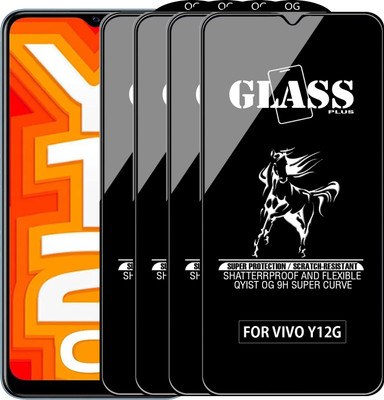 Qyist Edge To Edge Tempered Glass for VIVO Y12G(Pack of 4)