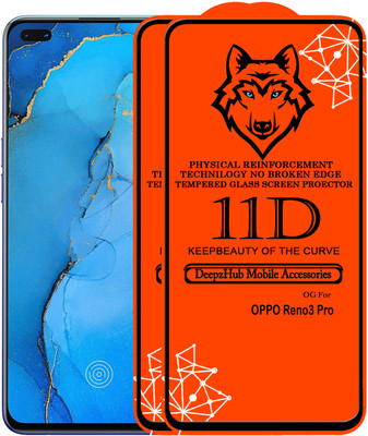 DeepzHub Edge To Edge Tempered Glass for OPPO Reno3 Pro(Pack of 2)