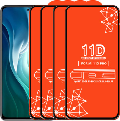 Qyist Edge To Edge Tempered Glass for Mi 11X Pro(Pack of 4)
