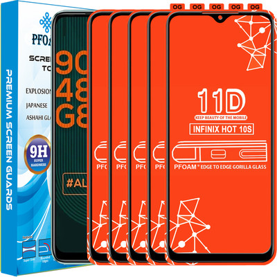 PFOAM Edge To Edge Tempered Glass for INFINIX HOT 10S(Pack of 5)