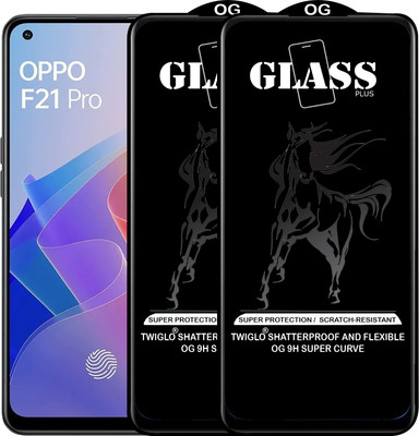 TWIGLO Edge To Edge Tempered Glass for OPPO F21 PRO(Pack of 2)