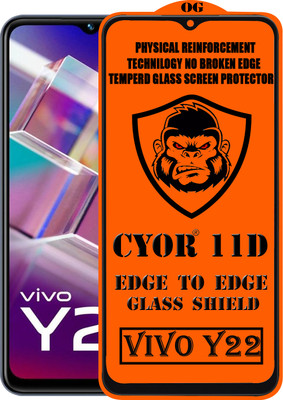 CYOR Edge To Edge Tempered Glass for VIVO Y22(Pack of 1)