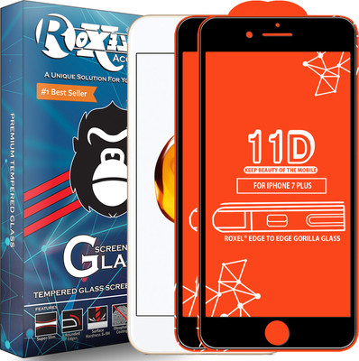 Roxel Edge To Edge Tempered Glass for Apple iPhone 7 Plus(Pack of 2)