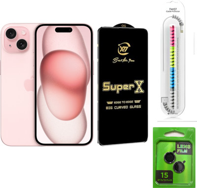 SuperX Edge To Edge Tempered Glass for Iphone 15 Plus(Pack of 1)