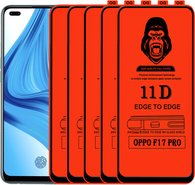 Laxdom Edge To Edge Tempered Glass for OPPO F17 PRO(Pack of 5)