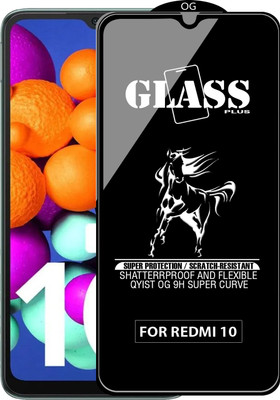 Qyist Edge To Edge Tempered Glass for REDMI 10(Pack of 1)