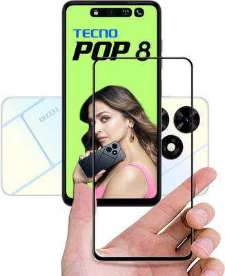 INFINITYWORLD Edge To Edge Tempered Glass for Tecno Pop 8(Pack of 1)