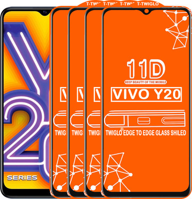 TWIGLO Edge To Edge Tempered Glass for VIVO Y20(Pack of 4)