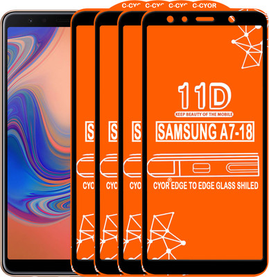 CYOR Edge To Edge Tempered Glass for SAMSUNG A7-18(Pack of 4)