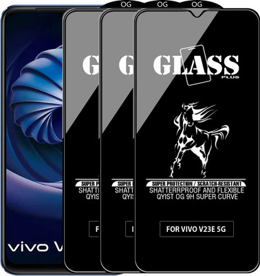 Qyist Edge To Edge Tempered Glass for VIVO V23E 5G(Pack of 3)